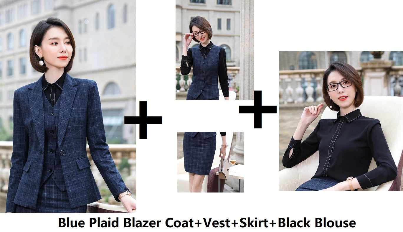 VeraCheck® – Confident Plaid Suit for Smart Women