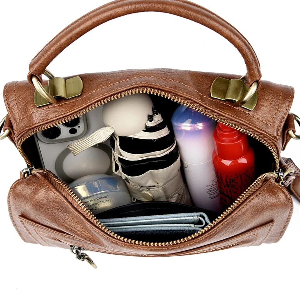 VelinaLuxe® – Soft Leather Top-Handle Tote for Elegant Commuting Women