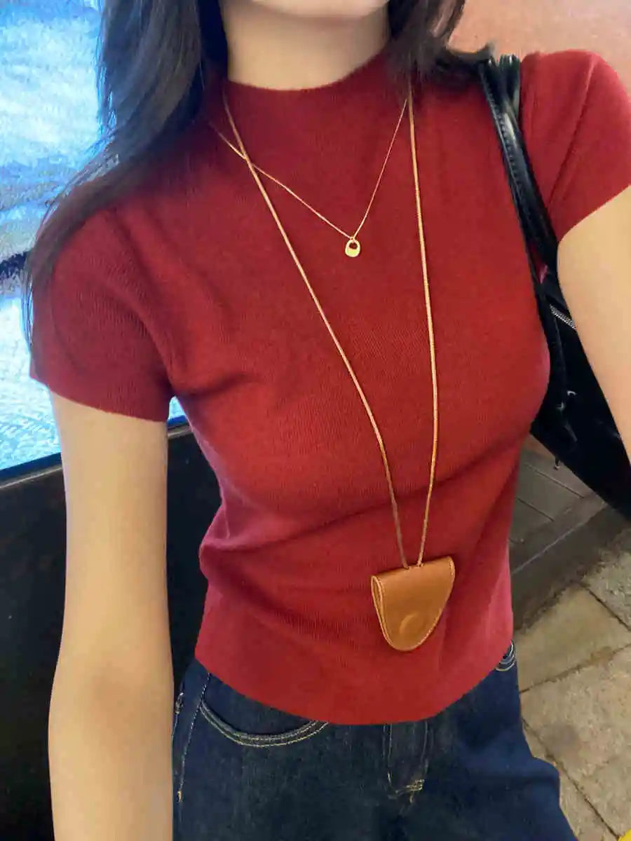 Summer Whisper® – Sleeveless Slim Fit Turtleneck Basic Tee for Women
