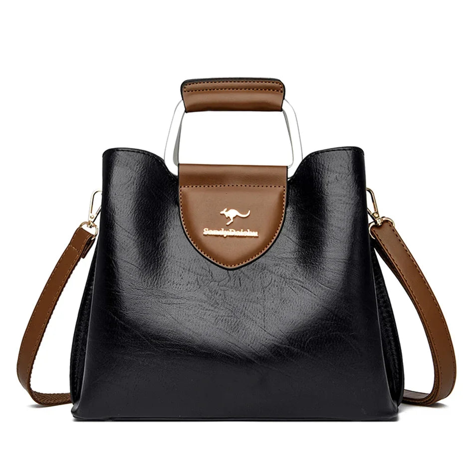 LuxeVerra® – Genuine Leather Designer Tote for Women
