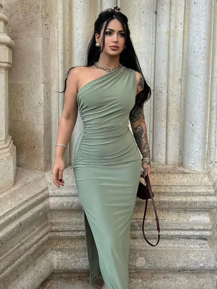 Black Mirage® – Sleeveless Split Maxi Dress with Backless & Slim Fit for Party Nights