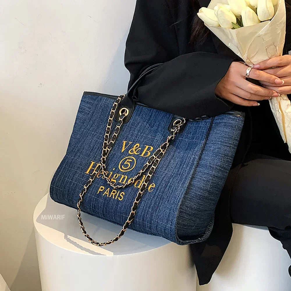 ValenLuxe® – Luxury Canvas Crossbody Tote for Women