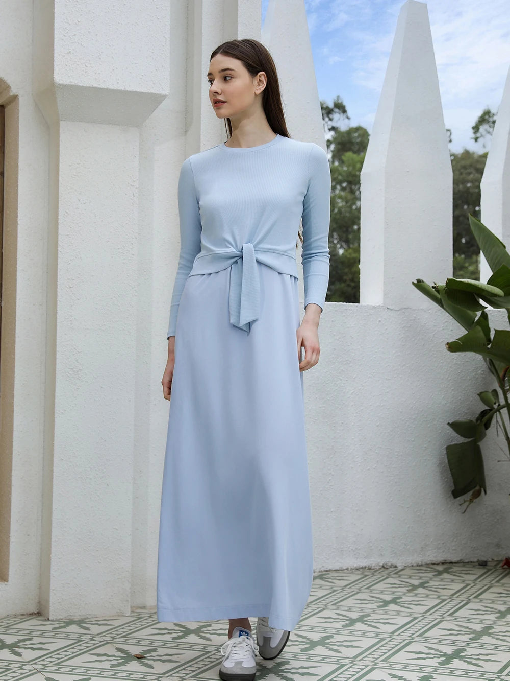 Breeze Layer® – Lightweight Ribbed Top & Airy Tencel Slip Dress for Feminine Summer Days