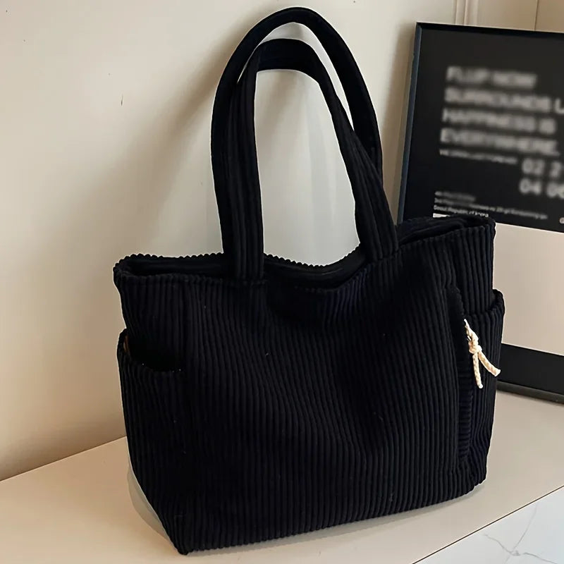 CorduroyEase® – Casual Corduroy Handbag with Zipper for Daily Use
