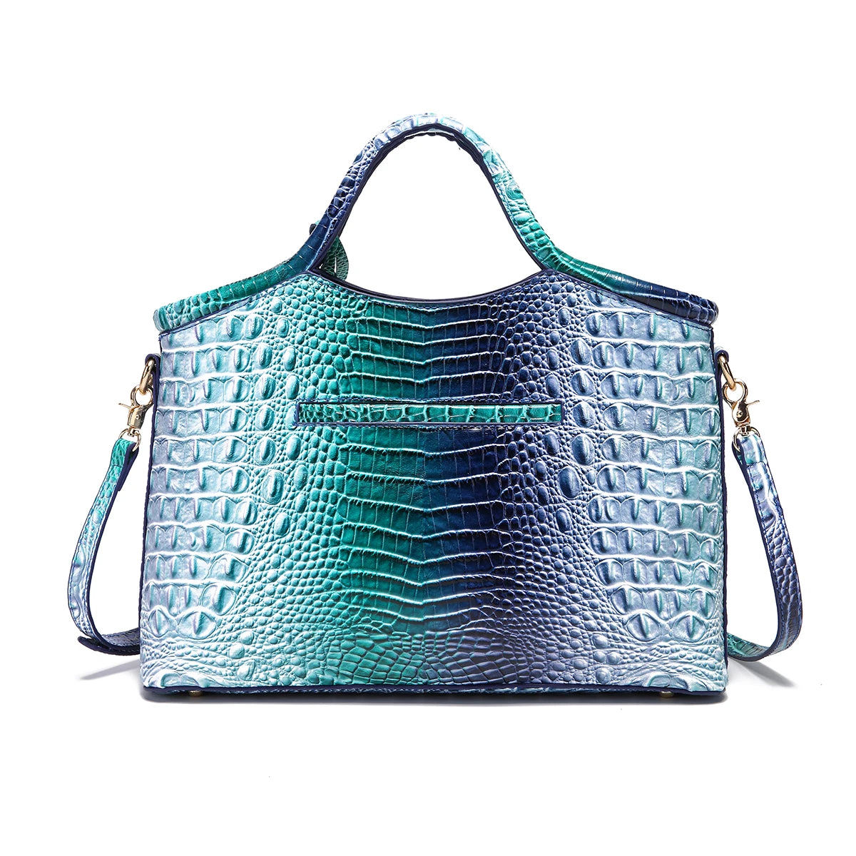 ColorLux Croco® – Genuine Leather Crocodile Pattern Retro Handbag for Women