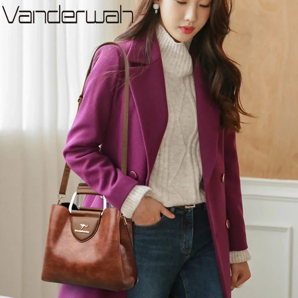 LuxeVerra® – Genuine Leather Designer Tote for Women
