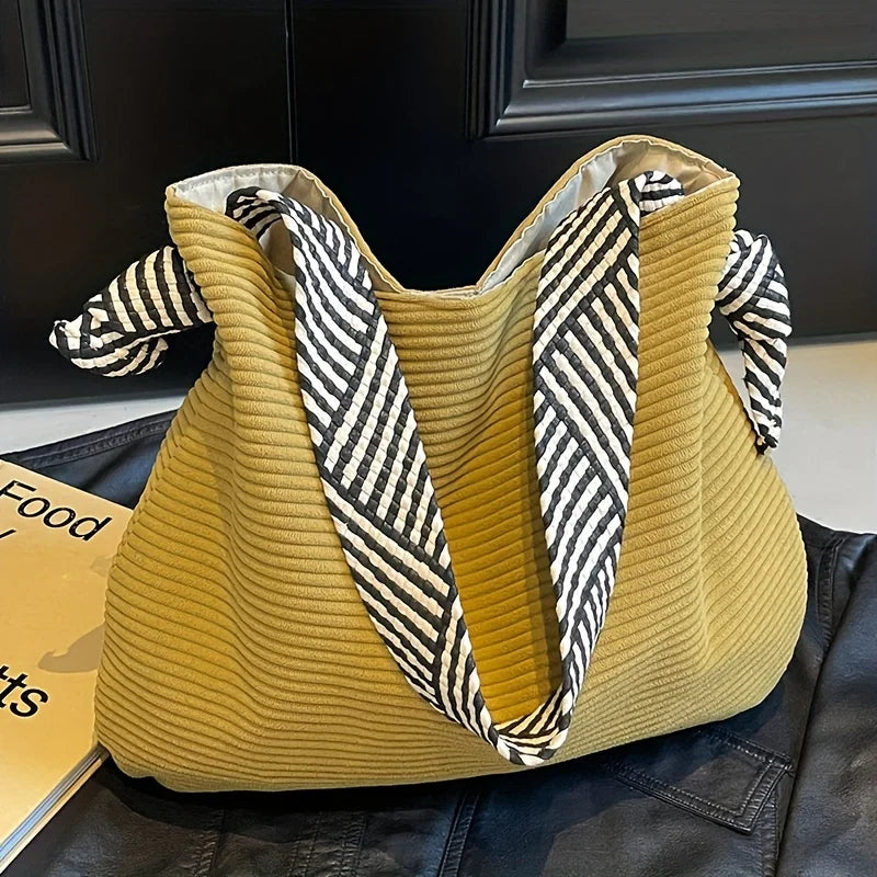 SoftCarry® – Lightweight Corduroy Handbag for Women’s Daily Commute