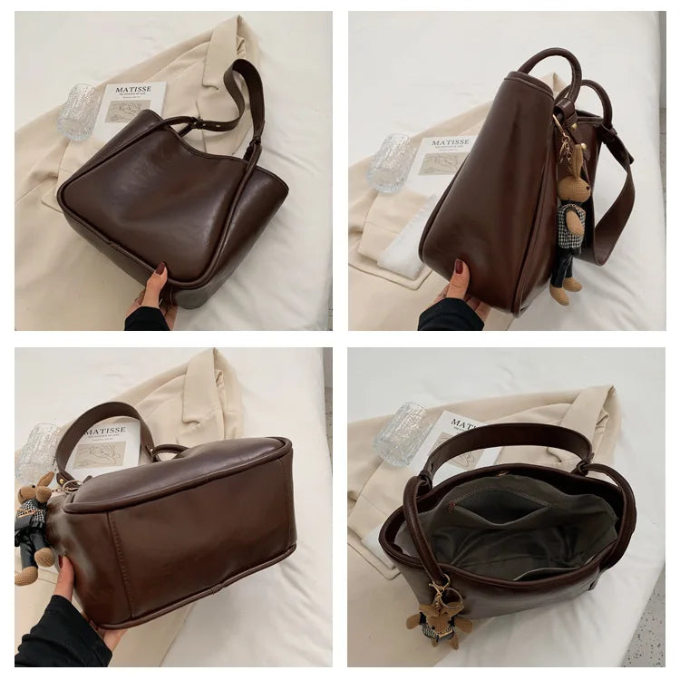 UrbanEase Bucket® – Retro Commuter Tote Bag with Large Capacity