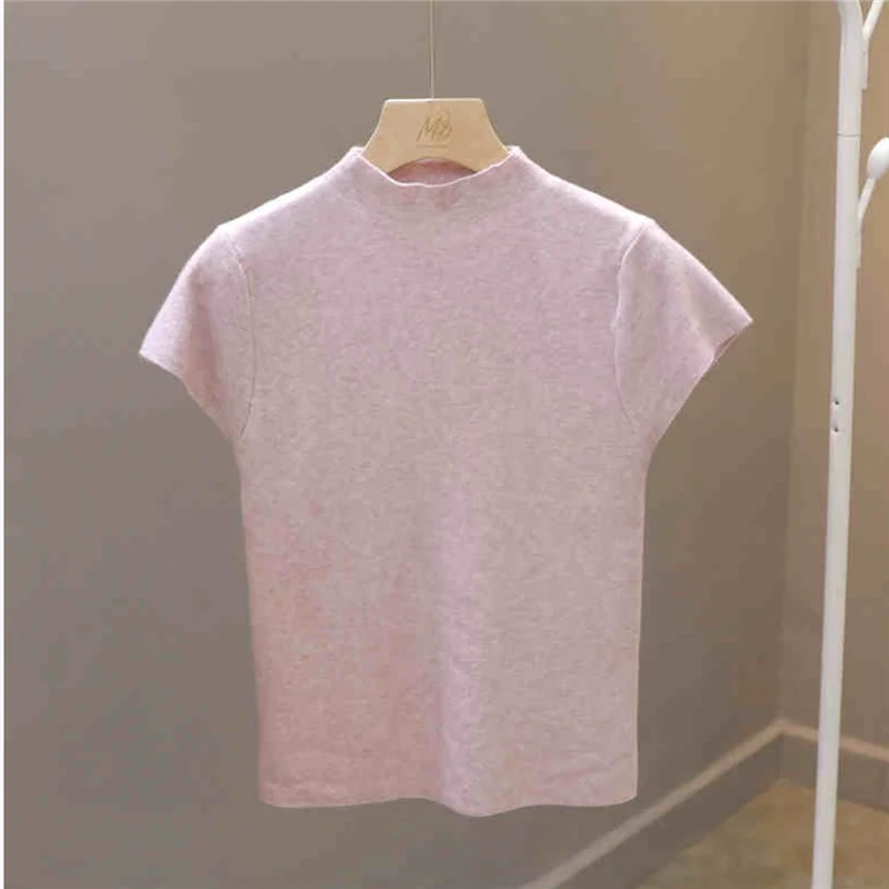 Summer Whisper® – Sleeveless Slim Fit Turtleneck Basic Tee for Women