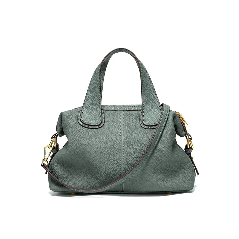 Vintage Grace® – Natural Cow Leather Shoulder Bag for Elegant Women