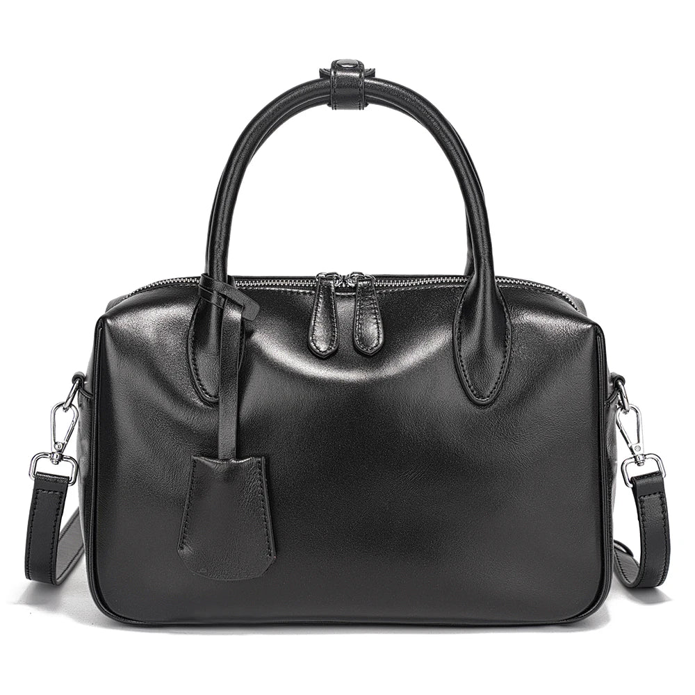 Zency Vintage Boston® – Genuine Leather Designer Handbag for Women