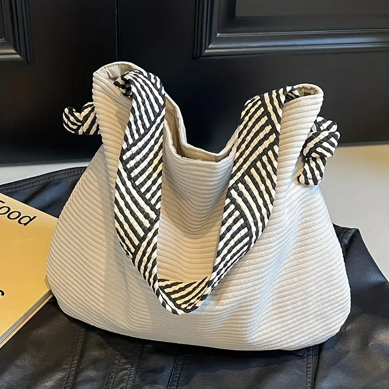 SoftCarry® – Lightweight Corduroy Handbag for Women’s Daily Commute