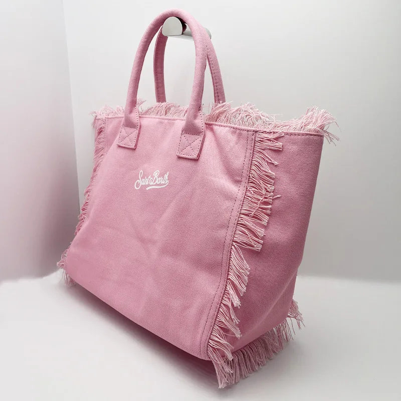 HundredTote® – Handmade Canvas Crossbody Tote with Tassel Charm