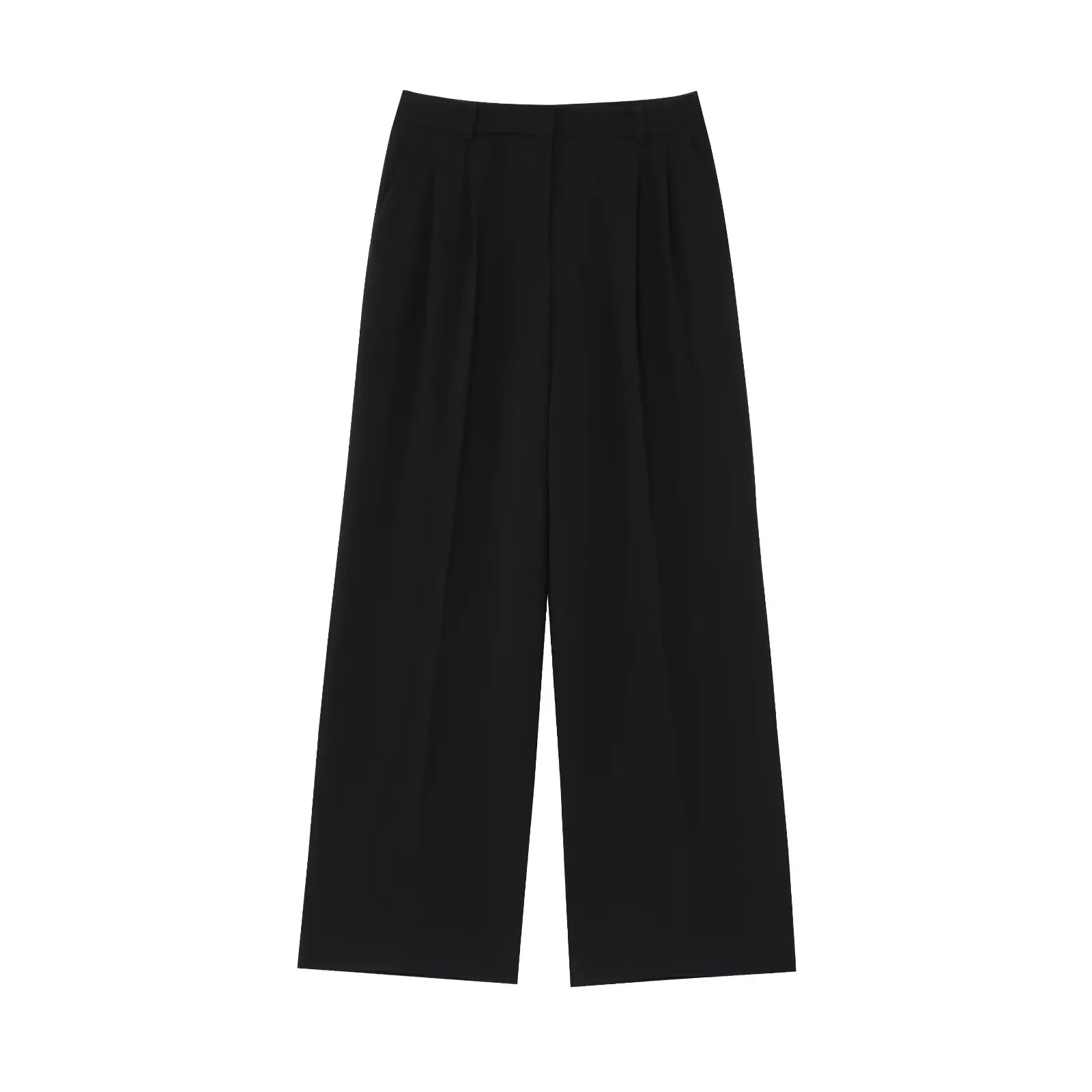 PB&ZA® – Sleek Summer Blazer Set: Double-Button Suit Jacket & Wide-Leg Pants