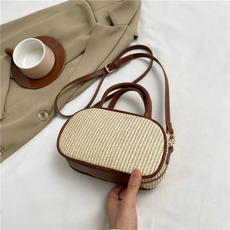 BohoChic® – High-Quality Summer Straw Crossbody Bag for Women