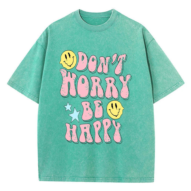 Don’t Worry Be Happy® – Women’s Printed Breathable Soft Short Sleeve Sport Tee