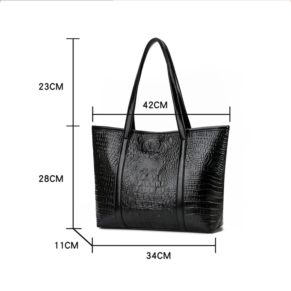 CH CrocoLuxe® – Elegant Crocodile-Print Satchel for the Modern Woman