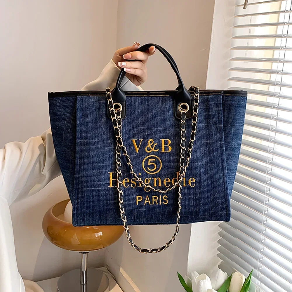 ValenLuxe® – Luxury Canvas Crossbody Tote for Women