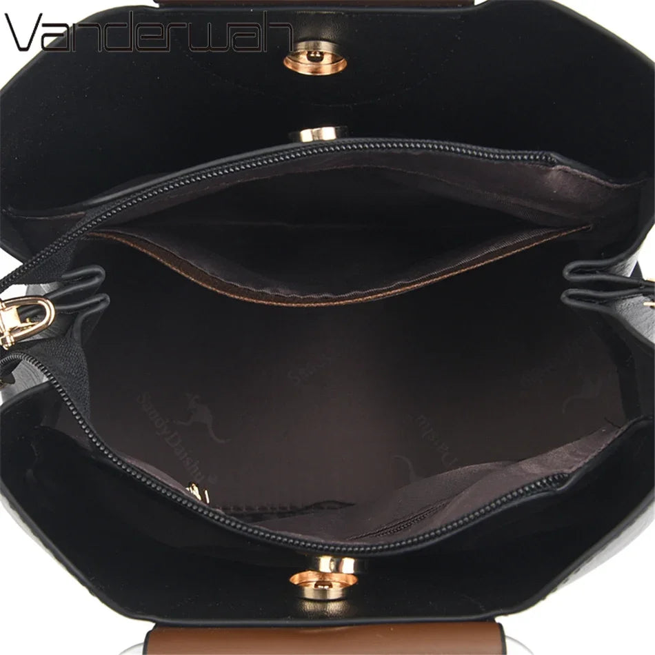 LuxeVerra® – Genuine Leather Designer Tote for Women
