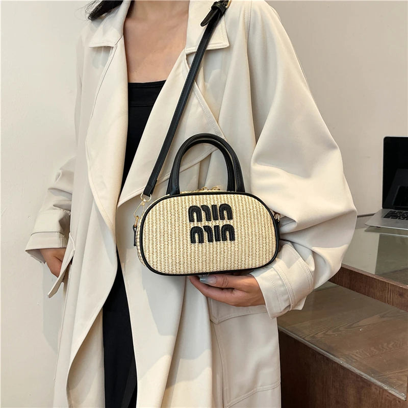 BohoChic® – High-Quality Summer Straw Crossbody Bag for Women