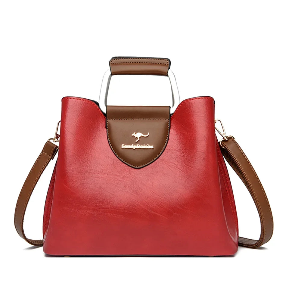 LuxeVerra® – Genuine Leather Designer Tote for Women