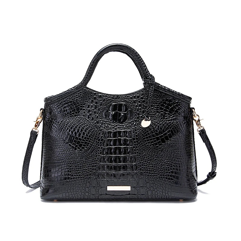 ColorLux Croco® – Genuine Leather Crocodile Pattern Retro Handbag for Women