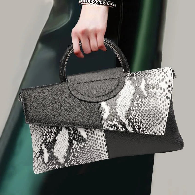 CH GlamGator® – Sleek Alligator-Embossed Flap Bag for the Stylish Woman