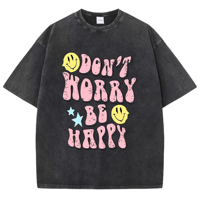 Don’t Worry Be Happy® – Women’s Printed Breathable Soft Short Sleeve Sport Tee