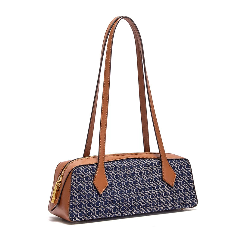 CH GeoLux® – Designer Geometric Leather Tote for Modern Elegance