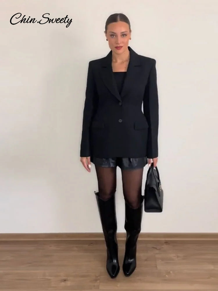 PowerShape® – Spring Shoulder Pad Blazer for the Modern Woman