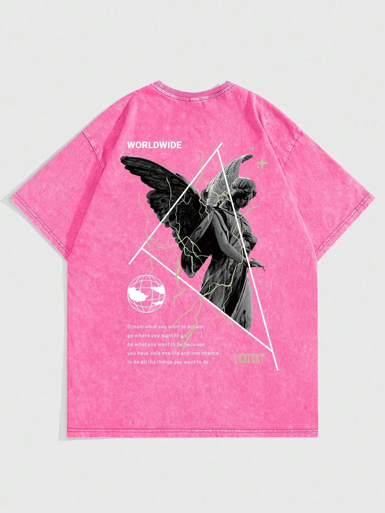 Statue Of Goddess® – Women’s Cotton T-Shirt with Goddess Statue Print Basic Soft Breathable Short Sleeve