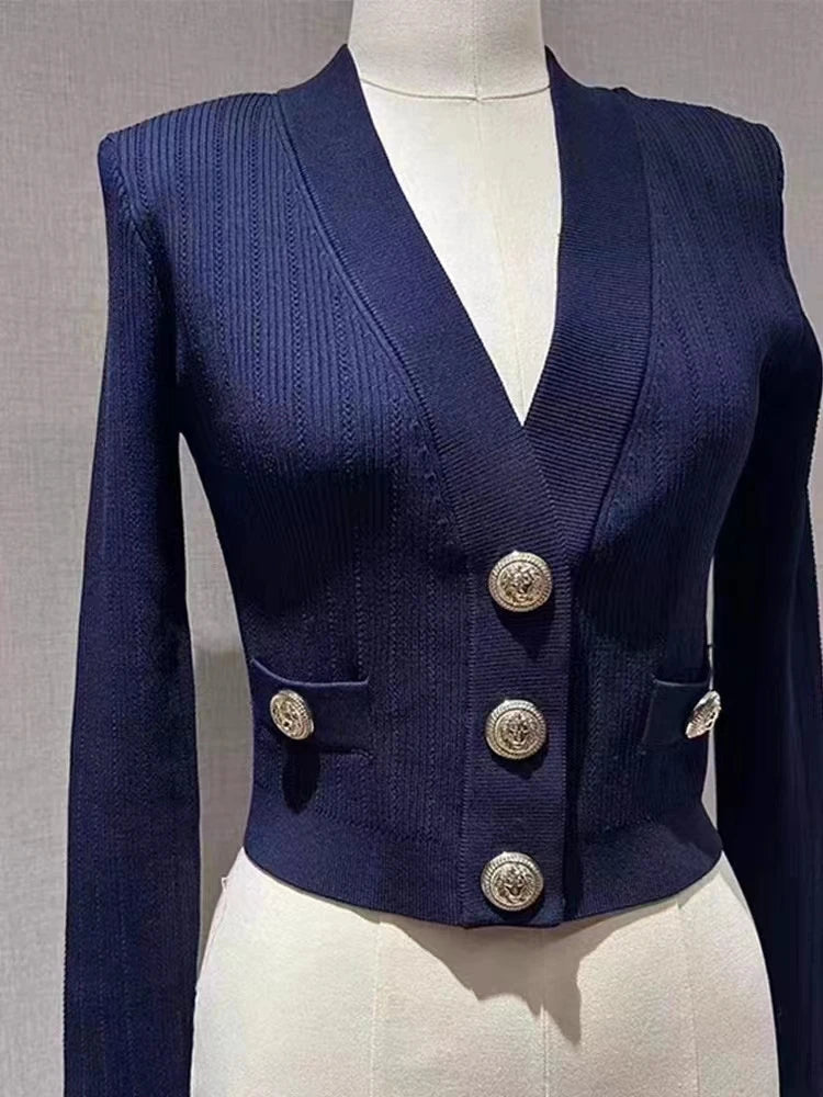 VelviMuse® – Classic Autumn Buttoned Elegance