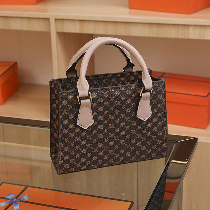 CH PlaidMuse® – Chic Plaid Top-Handle Crossbody Tote for Women
