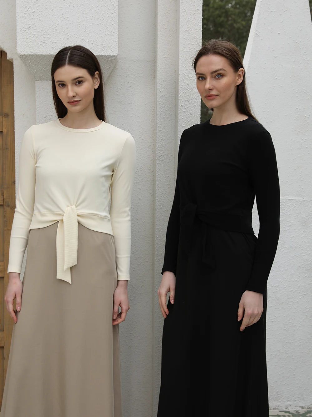 Breeze Layer® – Lightweight Ribbed Top & Airy Tencel Slip Dress for Feminine Summer Days